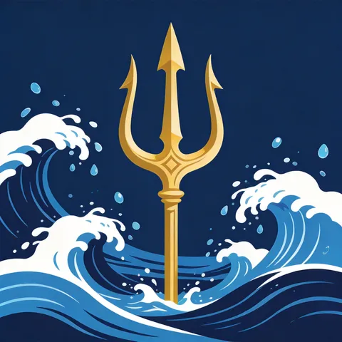 Pingente Tridente de Poseidon